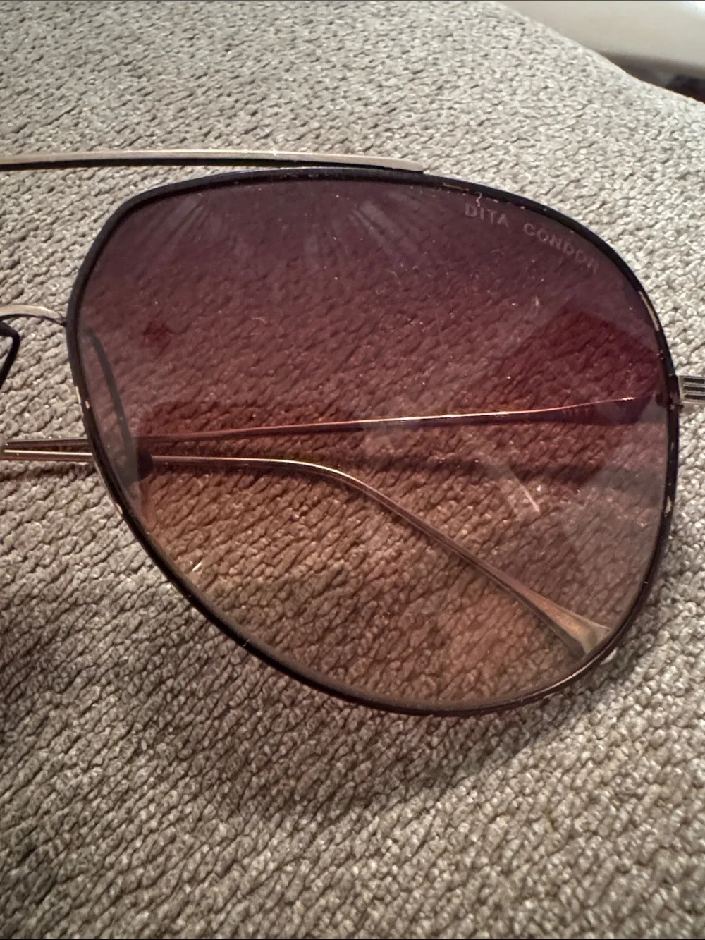 DITA CONDOR Aviator Sunglasses with Brown Gradient Lenses and Gold Frame